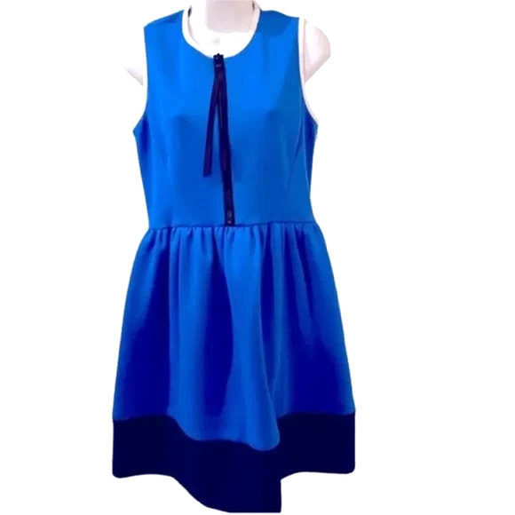 KATE SPADE NY Colorblock Scuba Dress Dive Right In Ocean Blue Sleeveless 10 M - Picture 6 of 10